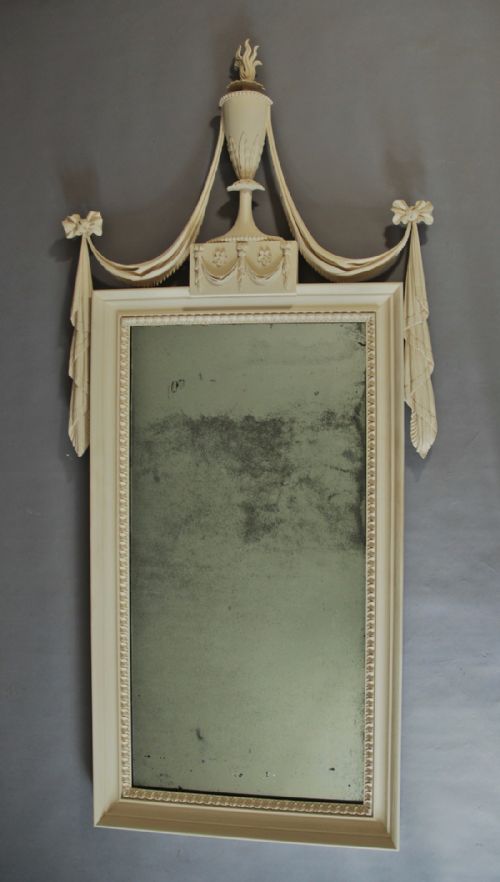 fig 1. Finely carved 19th century pine mirror in the Adam style 