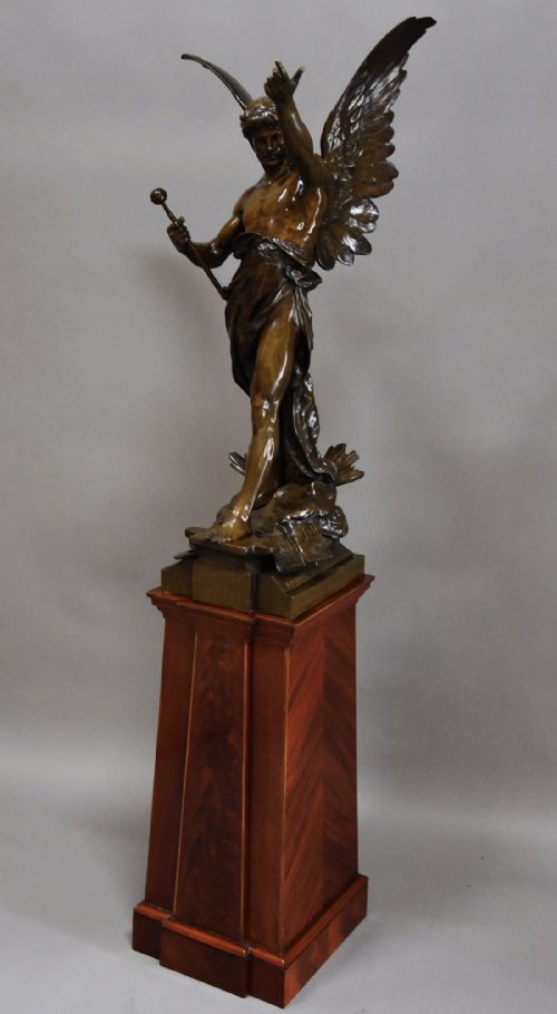 fig 1. Superb quality large 19thc French bronze 'Le Genie du Travail' by Emile Picault 