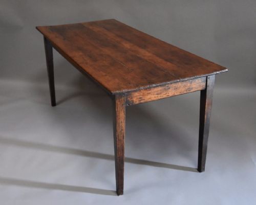 French 19th Century Fruitwood (Cherry) and Elm Farmhouse Table