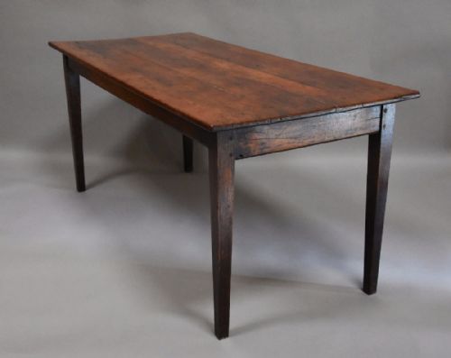 fig 1. French 19th century fruitwood (cherry) and elm farmhouse table