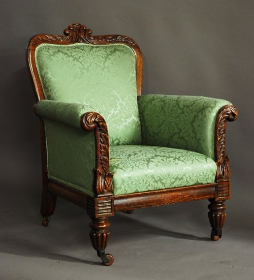 fig 2. William IVth simulated rosewood upholstered armchair