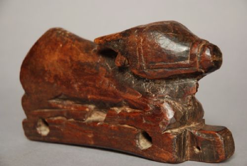 LATE 18THEARLY 19THC FOLK ART WOODEN CHILDS TOY OF A CALF - ADDITIONAL PHOTO 5