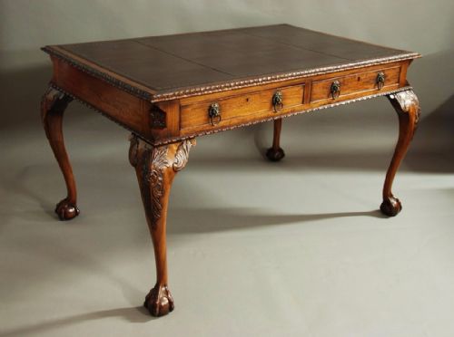 fig 1. 19thc fine quality Chippendale style mahogany writing table