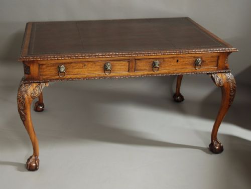 fig 2. 19thc fine quality Chippendale style mahogany writing table