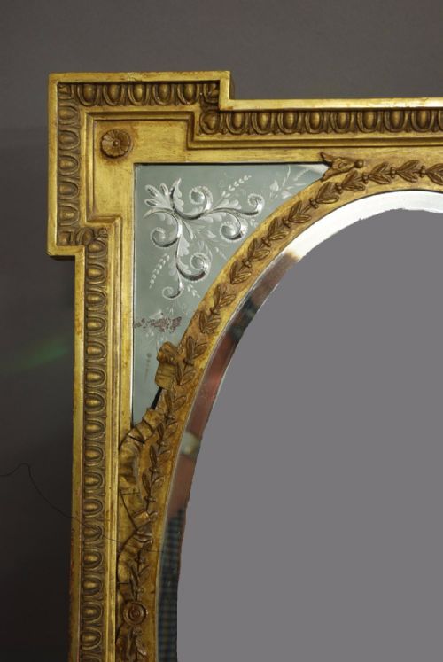 fig 1. Late 19th century French giltwood & gesso mirror