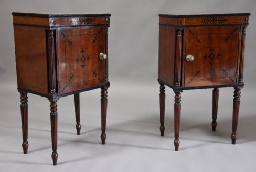 Elegant Pair of Excellent Quality Regency Mahogany Bedside Cabinets