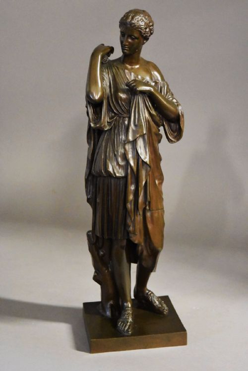 French Late 19th Century Bronze of the Goddess Atemis of Gabii