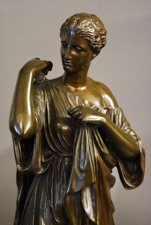 fig 1. French late 19th century bronze of the Goddess Atemis of Gabii