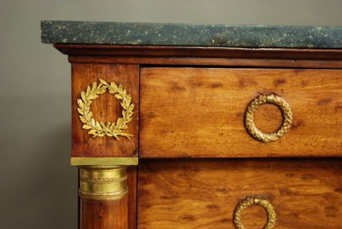 fig 2. 19th century ormolu mounted French Empire mahogany commode