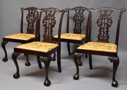 fig 2. Superb set of eight 19thc Chippendale style mahogany dining chairs by Charles Baker, Bath