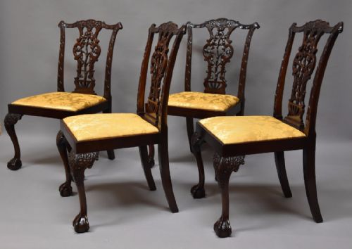 fig 3. Superb set of eight 19thc Chippendale style mahogany dining chairs by Charles Baker, Bath