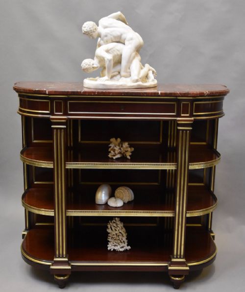 19th Century French Empire Mahogany & Brass Etagere of Excellent Quality