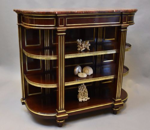 fig 2. 19th century French Empire mahogany & brass etagere of excellent quality