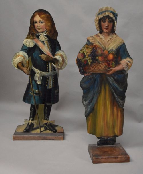 fig 1. Pair of 19thc highly decorative painted dummy boards