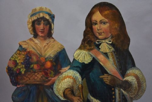 fig 2. Pair of 19thc highly decorative painted dummy boards