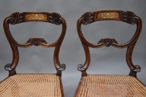 fig 2. Pair of 19thc simulated rosewood Regency chairs in the manner of Gillows