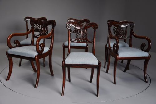 fig 2. Exceptional set of twelve superb quality Cuban mahogany Regency dining chairs