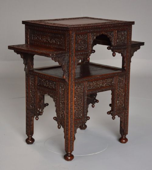 19th Century Anglo Indian padouk Two Tier Freestanding Occasional Table