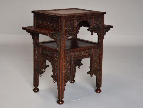 fig 1. 19th century Anglo Indian padouk two tier freestanding occasional table