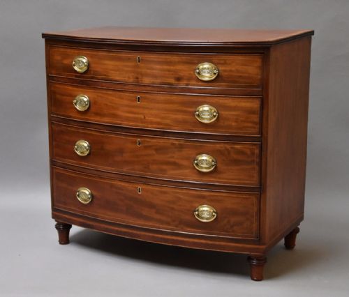 18th Century Georgian Mahogany Bow Front Chest of Drawers