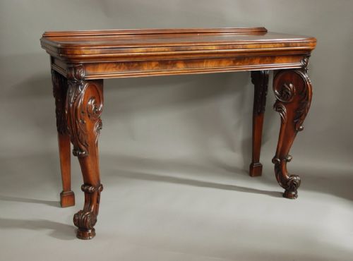 fig 2. Superb pair of William IV mahogany console tables in the manner of Gillows