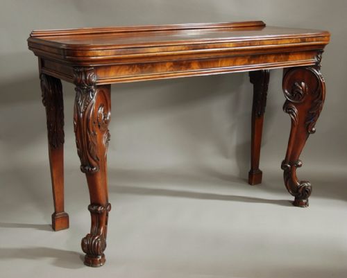 fig 3. Superb pair of William IV mahogany console tables in the manner of Gillows