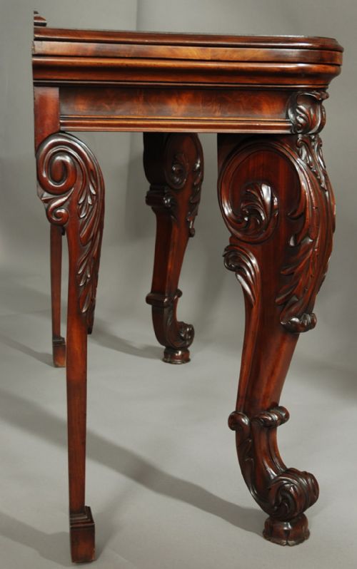 fig 4. Superb pair of William IV mahogany console tables in the manner of Gillows