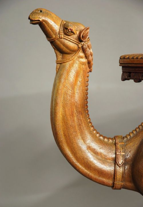 fig 2. Late 19th century Anglo Indian hardwood camel table of superb quality