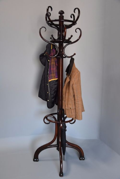 Edwardian Bentwood Hat/coat Stand of Unusual Design, Stamped 'Thonet'