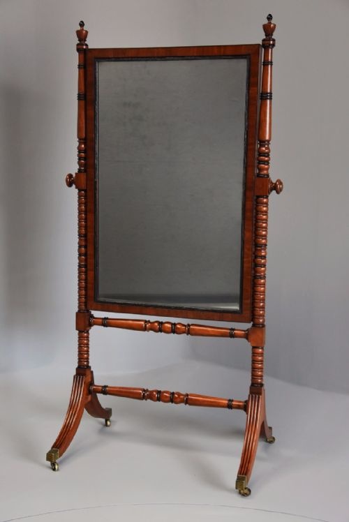 Early 19th Century Fine Quality regency Mahogany Cheval Mirror