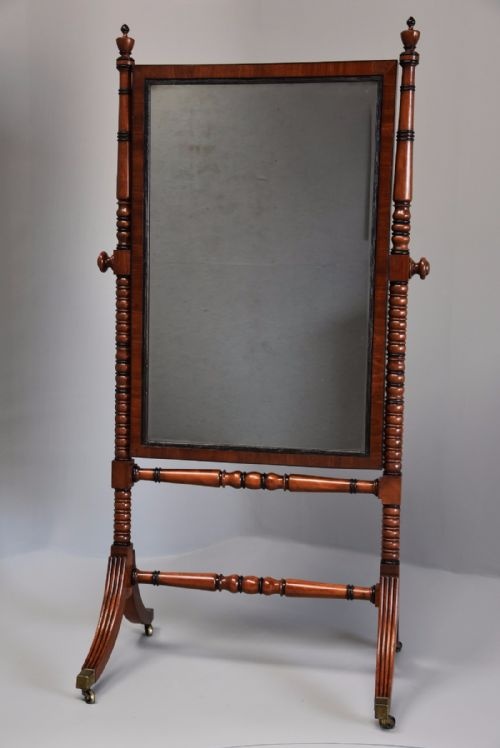 fig 2. Early 19th century fine quality Regency mahogany cheval mirror