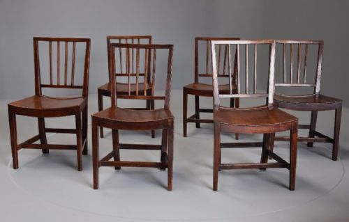 fig 1. Set of six East Anglian fruitwood chairs in exceptional condition