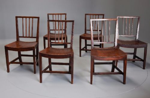 fig 2. Set of six East Anglian fruitwood chairs in exceptional condition
