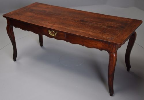 18th Century French Fruitwood (Cherry) Farmhouse Table with Superb Patina