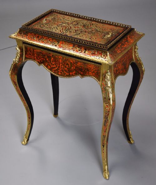 fig 2. French 19th century Naploeon III boulle marquetry freestanding jardiniere table