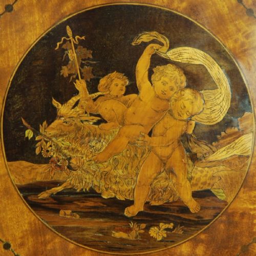 LATE 19TH CENTURY CONTINENTAL DECORATIVE SATINWOOD MARQUETRY WORK TABLE - ADDITIONAL PHOTO 4