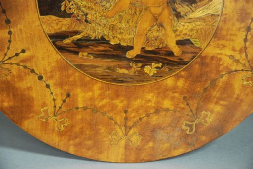 LATE 19TH CENTURY CONTINENTAL DECORATIVE SATINWOOD MARQUETRY WORK TABLE - ADDITIONAL PHOTO 7