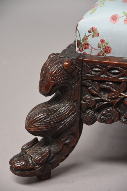 LATE 19TH CENTURY HARDWOOD ANGLO INDIAN FOOTSTOOL - ADDITIONAL PHOTO 8
