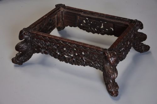 LATE 19TH CENTURY HARDWOOD ANGLO INDIAN FOOTSTOOL - ADDITIONAL PHOTO 9