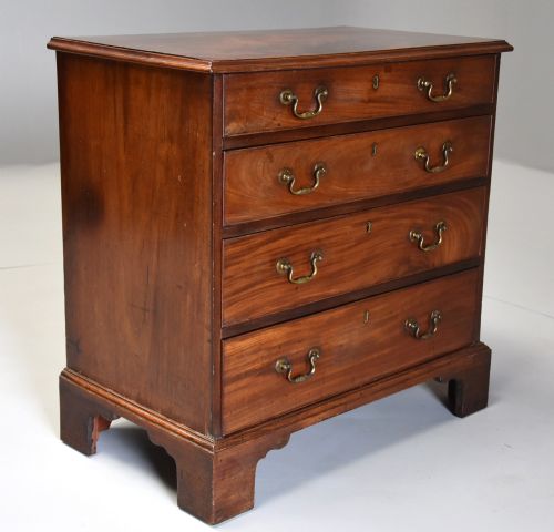 fig 1. Late 18thc Georgian mahogany chest of drawers of small proportions and superb patina