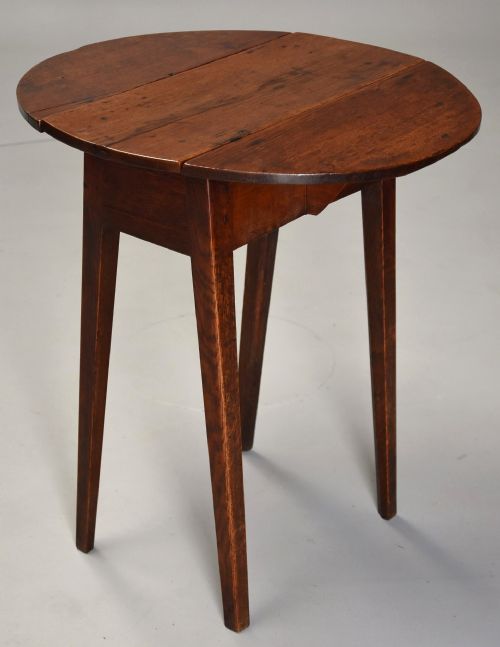 Rare Late 18th Century Ash & Oak Drop Leaf Table of Small Proportions