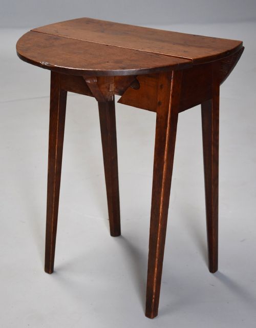 fig 1. Rare late 18th century ash & oak drop leaf table of small proportions