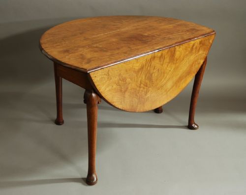 Mid 18thc Superbly Figured Solid Mahogany Circular Pad Foot Table with Fine, Faded Patina