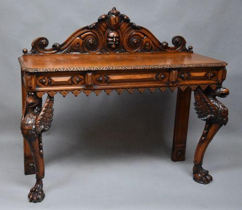 Wonderful Quality and Superbly Carved Mid 19th Century Oak Console Table