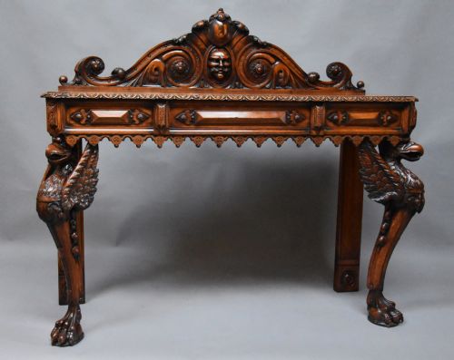 fig 1. Wonderful quality and superbly carved mid 19th century oak console table