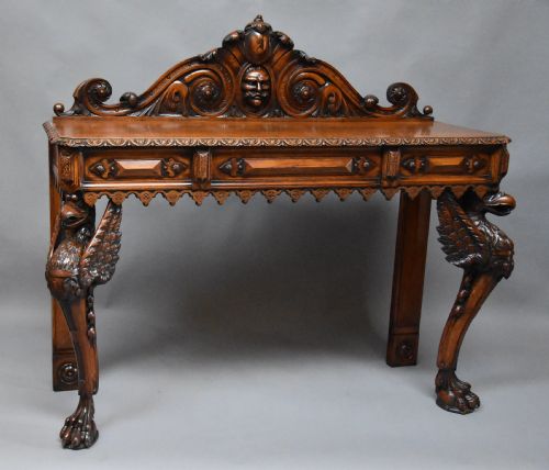 fig 2. Wonderful quality and superbly carved mid 19th century oak console table