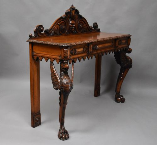 fig 4. Wonderful quality and superbly carved mid 19th century oak console table