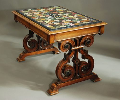 Superb Quality Mid 19th Century Specimen Marble Top Walnut Centre Table