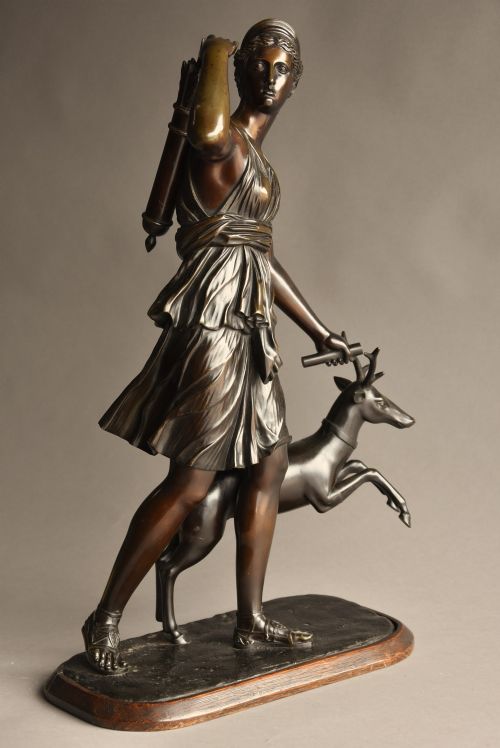 French Mid 19th Century Bronze Figure 'Diana of Versailles' or 'Diana the Huntress'