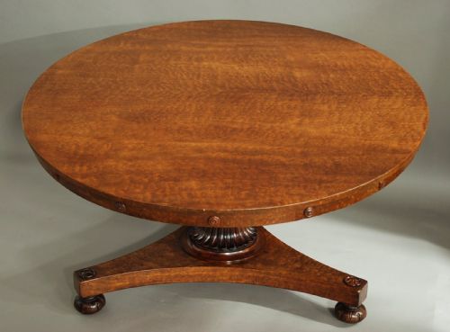 fig 2. Large 19th century 'plum pudding' mahogany tilt top table of superb patina